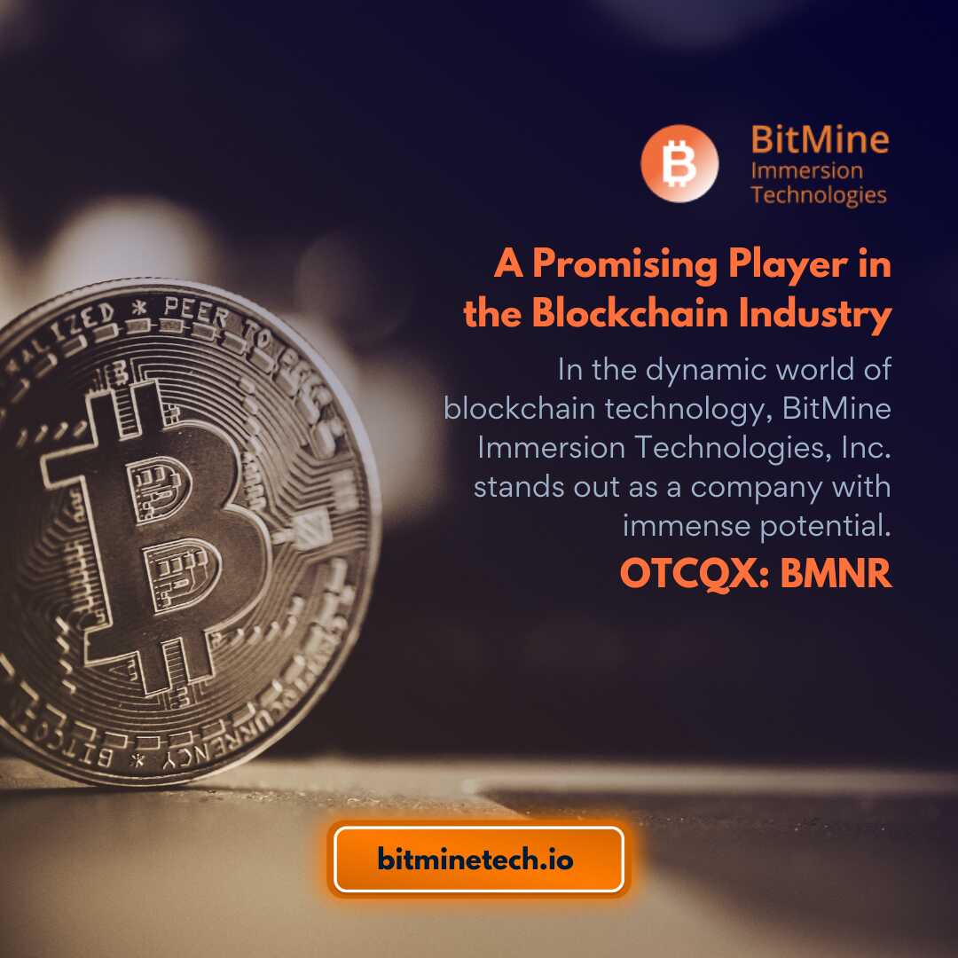 BitMine Immersion Technologies, Inc. (BMNR): A Promising Player in the Blockchain Industry. In the Dynamic world of blockchain technology, BitMine stands out as a company with immense potential