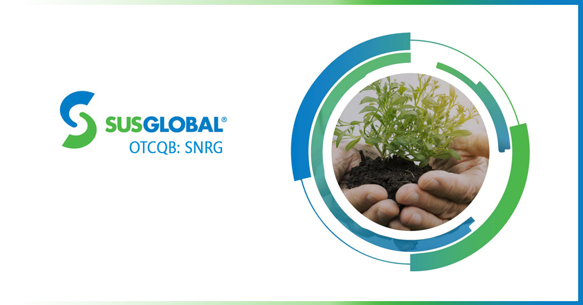 SusGlobal (OTCQB: SNRG)