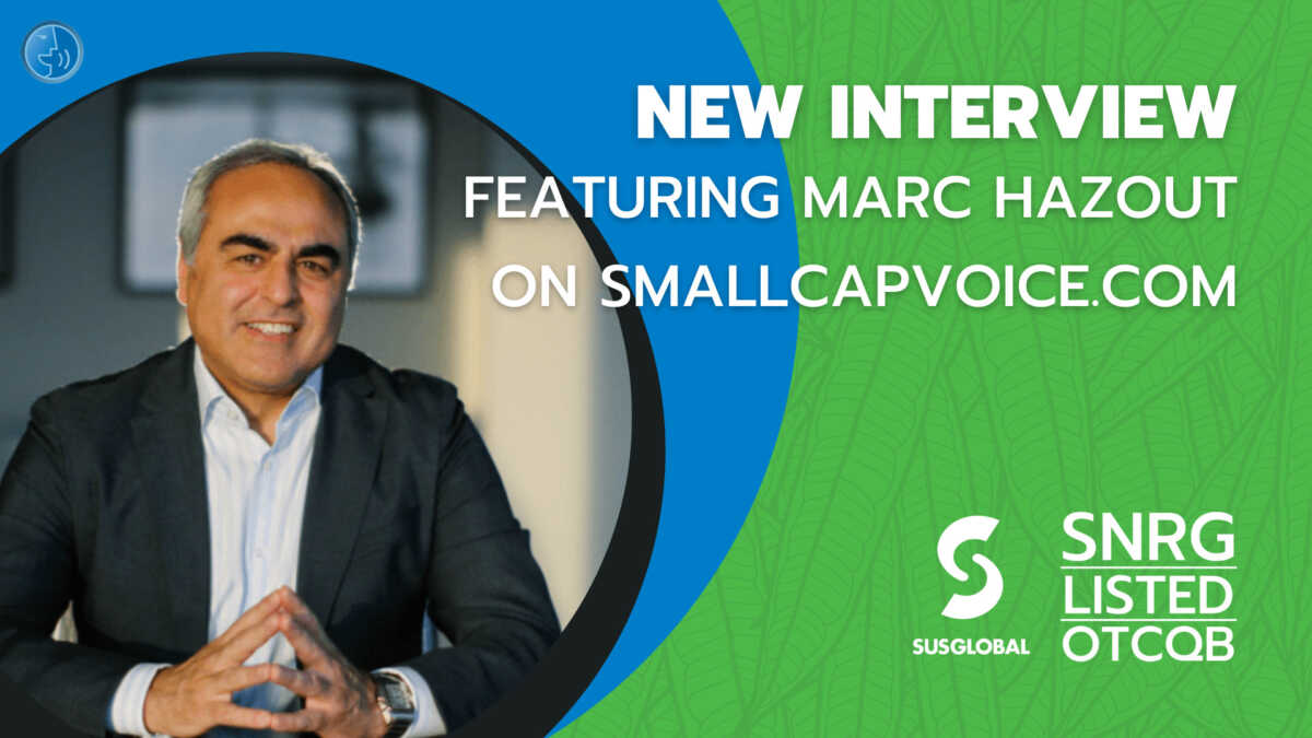 New Interview featuring Marc Hazout on smallcapvoice.com