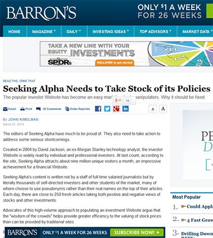 Seeking Alpha Needs to Take Stock of its Policies