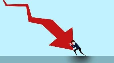 trending down
